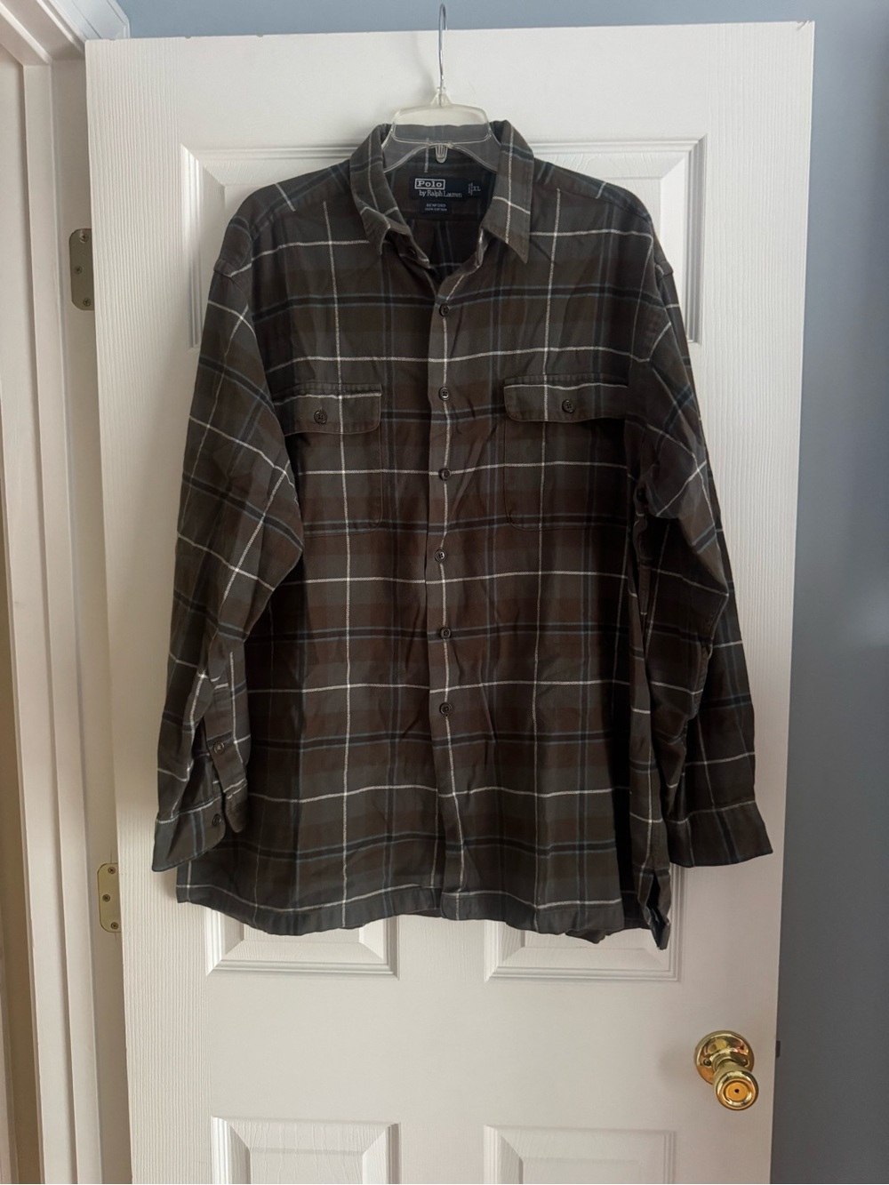 VTG Polo Ralph Lauren Benford Flannel Plaid Button-Down Shirt